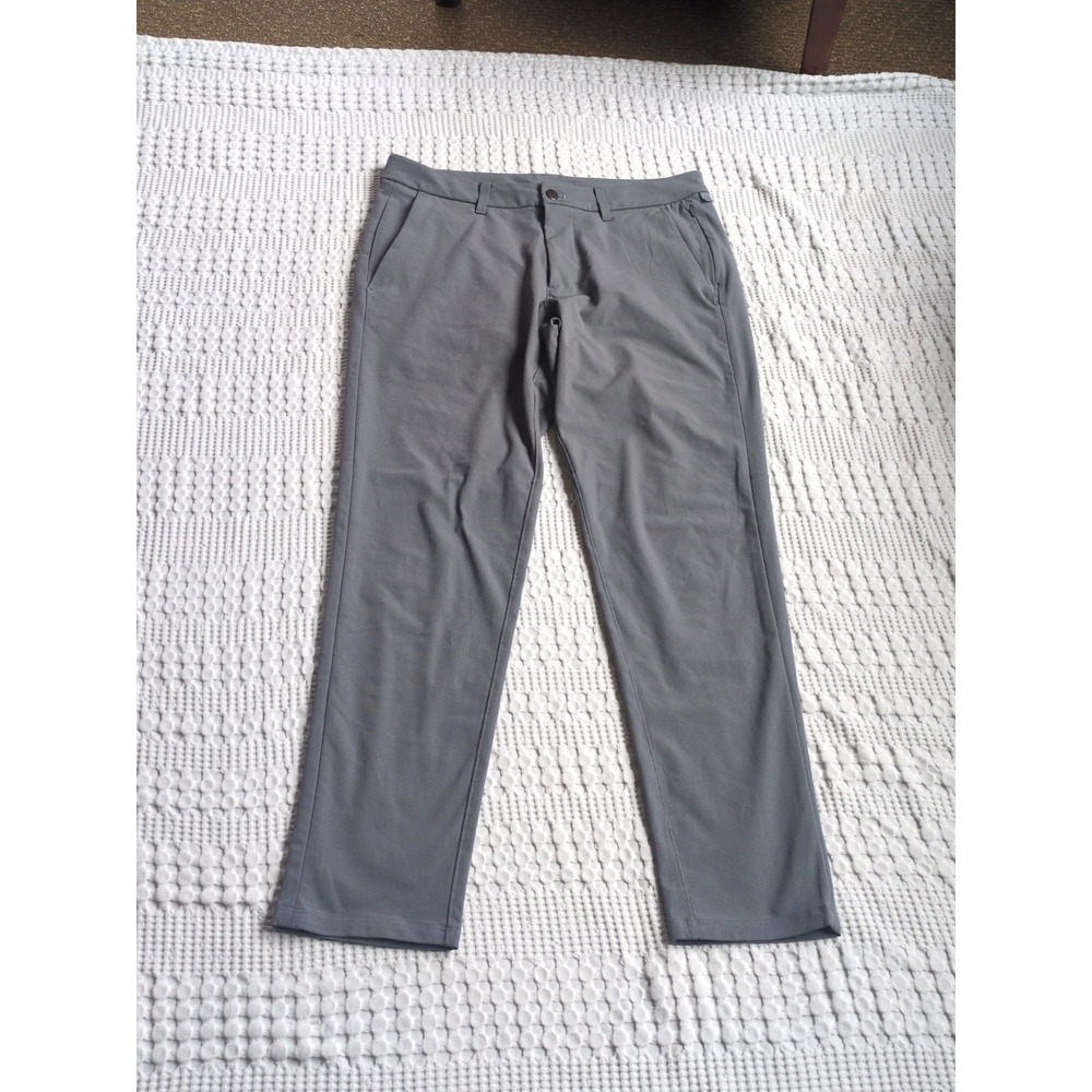 Lululemon Commission Pants Slim Warpstreme 30" Sz 32 Asphalt Gray 33X28